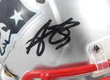 A.J. Brown Autographed New England Patriots Speed Mini Helmet - Beckett W Holo