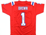 A.J. Brown Autographed Red Pro Style Jersey - Beckett W Hologram