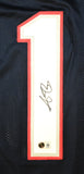 A.J. Brown Autographed Blue Pro Style Jersey - Beckett W Hologram