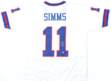 Phil Simms Autographed White Pro Style Jersey - Beckett W Hologram