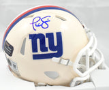 Phil Simms Autographed New York Giants Retro Speed Mini Helmet - Beckett W Holo