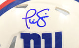Phil Simms Autographed New York Giants Retro Speed Mini Helmet - Beckett W Holo