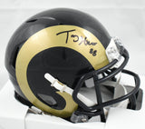 Torry Holt Autographed St. Louis Rams 00-16 Speed Mini Helmet - Beckett W Holo
