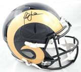 Marshall Faulk Autographed Rams F/S 00-16 Speed Helmet - Beckett W Hologram