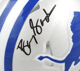 Barry Sanders Autographed Detroit Lions 83-02 Speed Mini Helmet - Beckett W Holo