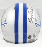 Barry Sanders Autographed Detroit Lions 83-02 Speed Mini Helmet - Beckett W Holo