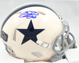 Emmitt Smith Autographed Dallas Cowboys Retro Speed Mini Helmet - Beckett W Holo