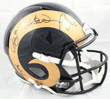 Warner Faulk Holt Bruce Autographed Rams F/S Speed Helmet - Beckett W Holo