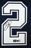 Emmitt Smith Autographed Blue Pro Style STAT Jersey - Beckett W Hologram