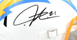 LaDainian Tomlinson Autographed Chargers F/S Speed Helmet - Beckett W Hologram