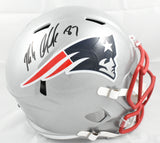 Rob Gronkowski Autographed New England Patriots F/S Speed Helmet- Beckett W Holo