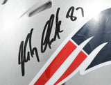 Rob Gronkowski Signed New England Patriots F/S Speed Authentic Helmet Beckett W