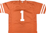 Colin Simmons Autographed Orange College Style Jersey - JSA