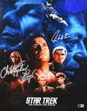 Christopher Lloyd William Shatner Autographed Star Trek 16x20 - Beckett W Holo