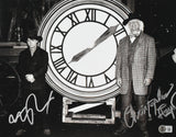 Christopher Lloyd Michael J. Fox Signed Back to the Future 11x14 Photo Beckett 2