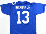 Odell Beckham Jr. Autographed Blue Pro Style Jersey - JSA