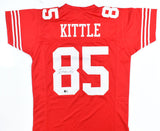 George Kittle Autographed Red Pro Style Jersey - Beckett W Hologram