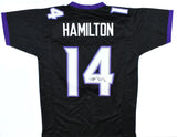 Kyle Hamilton Autographed Black Pro Style Jersey - JSA W Holo