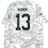 Brock Purdy Autographed 49ers Salute to Service Nike Game Jersey - Beckett W XXL