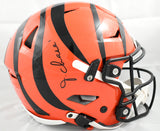 Ja'Marr Chase Autographed Cincinnati Bengals F/S Speedflex Helmet - Beckett Holo