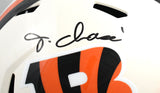 Ja'Marr Chase Autographed Cincinnati Bengals F/S Retro Speed Helmet-Beckett Holo