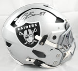 Brock Bowers Autographed Las Vegas Raiders F/S Axiom Helmet - Beckett W Holo