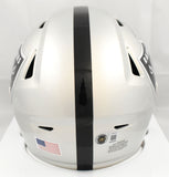 Brock Bowers Signed Las Vegas Raiders Mid-Size SpeedFlex Helmet - Beckett W Holo