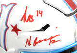 Nico Collins Kayshon Boutte Signed Texans F/S Rivalries Speedflex Helmet Beckett