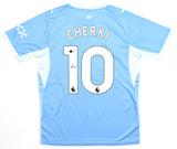Rayan Cherki Autographed Manchester City Home Soccer Jersey #10 - Beckett *M