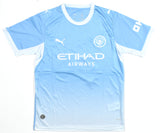 Rayan Cherki Autographed Manchester City Home Soccer Jersey #10 - Beckett *L