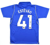 Estêvão Willian Autographed Chelsea Home Soccer Jersey #41 - Beckett *M