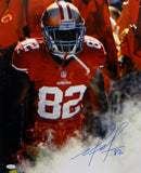 Mario Manningham Autographed San Francisco 49ers 16x20 Smoke Photo- JSA Auth