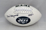 Don Maynard Autographed New York Jets Logo Football W/ HOF- JSA W Authenticated