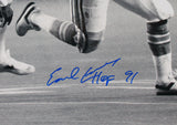 Earl Campbell Autographed Oilers 16x20 B&W Against Steelers Photo- JSA W Auth