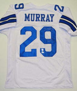 DeMarco Murray Autographed White Pro Style Jersey W/ 253 YDS- Tristar Auth