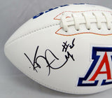 Ka'Deem Carey Autographed Arizona Wildcats Logo Football W/ Bear Down- JSA W Aut