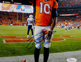 Emmanuel Sanders Autographed Denver Broncos 8x10 Saluting PF. Photo- JSA W Auth