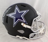 Michael Irvin Autographed Dallas Cowboys F/S Flat Black Helmet- Beckett Auth