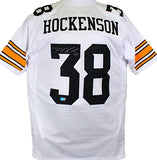 TJ Hockenson Autographed White College Style Jersey *3- Beckett W Hologram