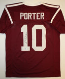 Sean Porter Autographed Maroon College Style Jersey- TriStar Authenticated