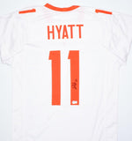 Jalin Hyatt Autographed White College Style Jersey- Beckett W Hologram *Black