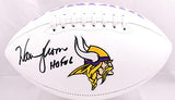 Warren Moon Autographed Vikings Logo Football w/HOF-Beckett W Hologram *Left