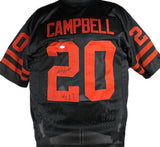 Earl Campbell Autographed Black College Style Jersey W/ HT- JSA Witnessed *Black