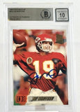 1994 Topps Stadium Club #615 Joe Montana Auto KC Chiefs BAS Autograph 10