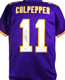 Daunte Culpepper Autographed Purple Pro Style Jersey- Beckett Witness Auth *L1