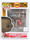 Hakeem Olajuwon Autographed Houston Rockets Funko Pop Figurine 106- JSA W *White