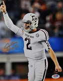 Johnny Manziel Signed Texas A&M 8x10 Pointing White Jersey Photo- PSA/DNA Auth