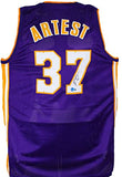 Ron Artest Autographed Purple Los Angeles Jersey-Beckett W Hologram *Black