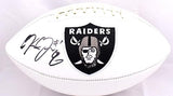 Josh Jacobs Autographed Las Vegas Raiders Logo Football-Beckett W Holo *ALT