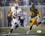 Andre Collins Autographed 8x10 Penn State Running Against W.V. Photo- JSA W Auth